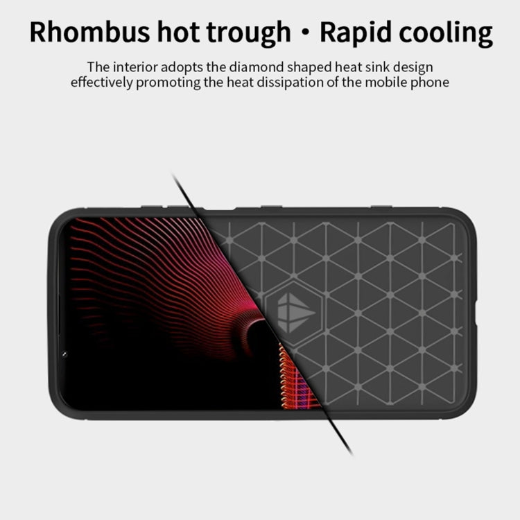 For Sony Xperia 1 lll MOFI Gentleness Series Brushed Texture Carbon Fiber Soft TPU Case(Black) - Sony Cases by MOFI | Online Shopping UK | buy2fix