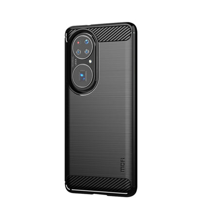 For Huawei P50 MOFI Gentleness Series Brushed Texture Carbon Fiber Soft TPU Case(Black) - Huawei Cases by MOFI | Online Shopping UK | buy2fix