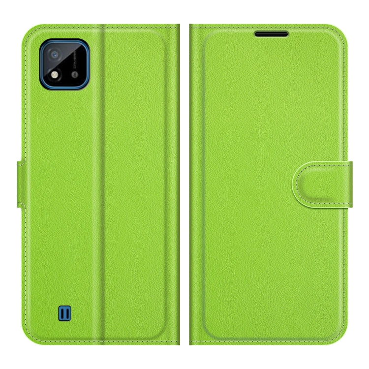 For OPPO Realme C11 2021 Litchi Texture Horizontal Flip Protective Case with Holder & Card Slots & Wallet(Green) - Realme Cases by buy2fix | Online Shopping UK | buy2fix