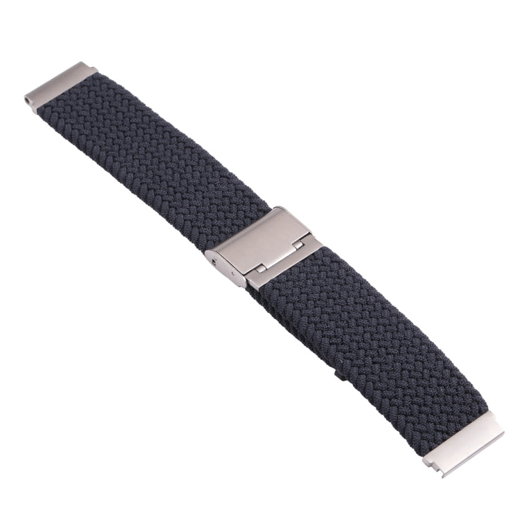 For Samsung Galaxy Watch 4 / Watch 5 20mm Nylon Braided Metal Buckle Watch Band(Dark Blue) - Watch Bands by buy2fix | Online Shopping UK | buy2fix