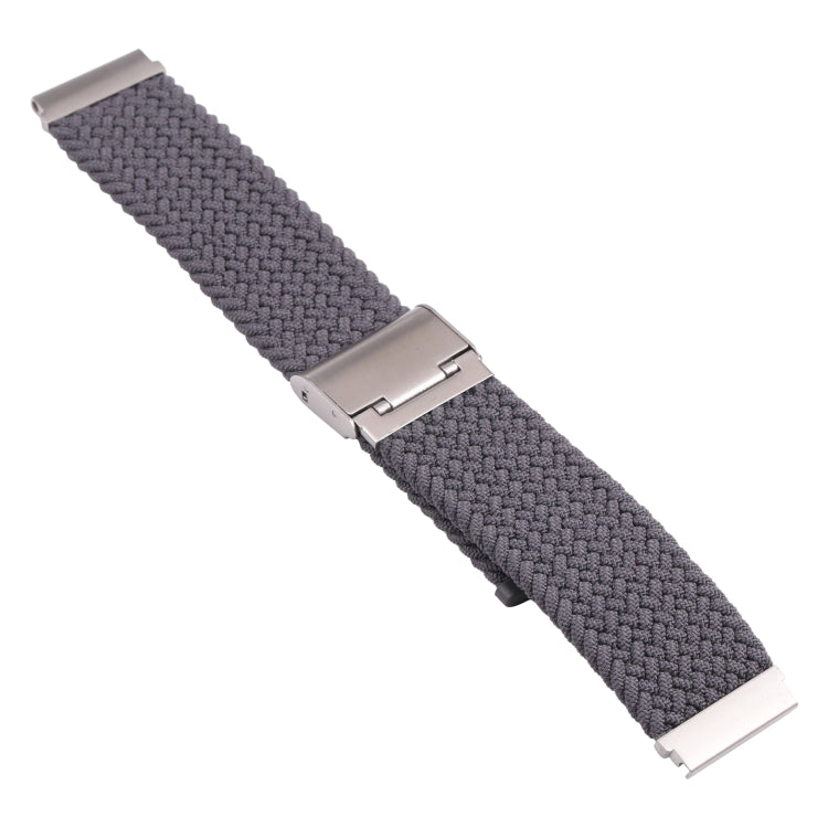 For Samsung Galaxy Watch 4 / Watch 5 20mm Nylon Braided Metal Buckle Watch Band(Gray) - Watch Bands by buy2fix | Online Shopping UK | buy2fix
