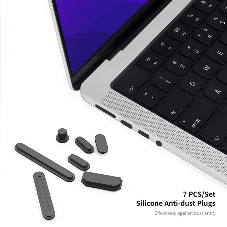 ENKAY Hat-Prince 3 in 1 Crystal Laptop Protective Case + TPU Keyboard Film + Anti-dust Plugs Set for MacBook Pro 16.2 inch A2485 2021/A2880 2023, Version:EU Version(Purple) - MacBook Pro Cases by ENKAY | Online Shopping UK | buy2fix