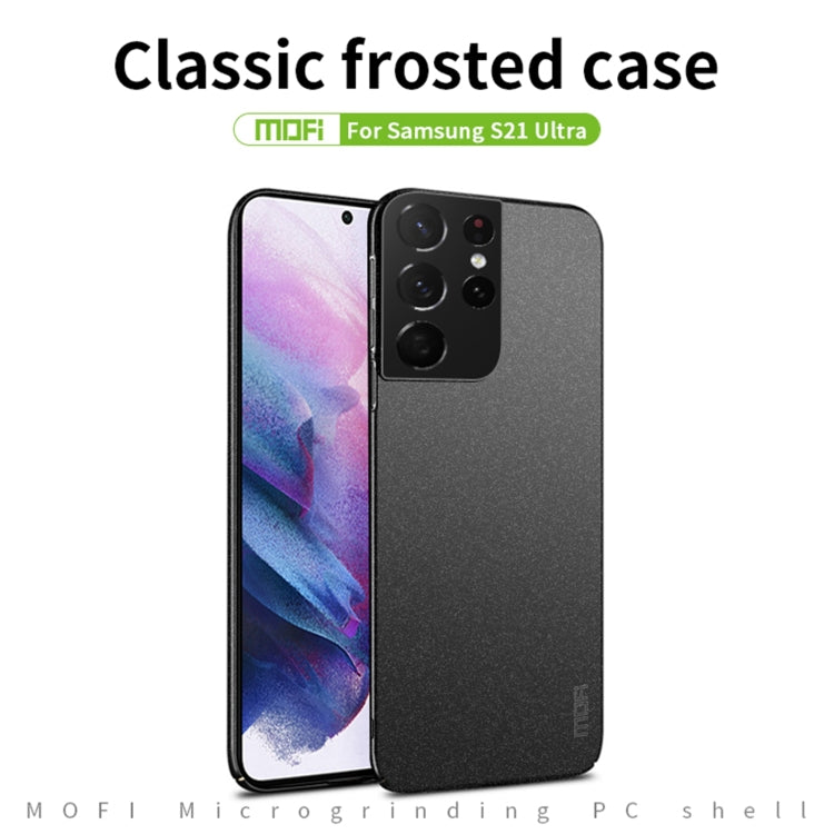 For Samsung Galaxy S21 Ultra 5G MOFI Fandun Series Frosted Ultra-thin PC Hard Phone Case(Black) - Galaxy S21 Ultra 5G Cases by MOFI | Online Shopping UK | buy2fix