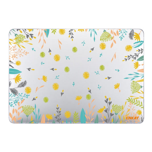 ENKAY Flower Series Pattern Laotop Protective Crystal Case For MacBook Pro 14.2 inch A2442 (2021)(Dandelion) - MacBook Pro Cases by ENKAY | Online Shopping UK | buy2fix