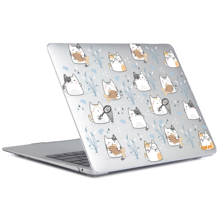 ENKAY Animal Series Pattern Laotop Protective Crystal Case For MacBook Pro 13.3 inch A1706 / A1708 / A1989 / A2159(Cute Cat) - MacBook Pro Cases by ENKAY | Online Shopping UK | buy2fix