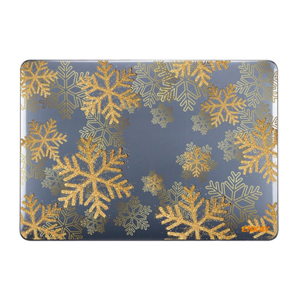 ENKAY Vintage Pattern Series Laotop Protective Crystal Case For MacBook Pro 15.4 inch A1707 / A1990(Golden Snowflake) - MacBook Pro Cases by ENKAY | Online Shopping UK | buy2fix