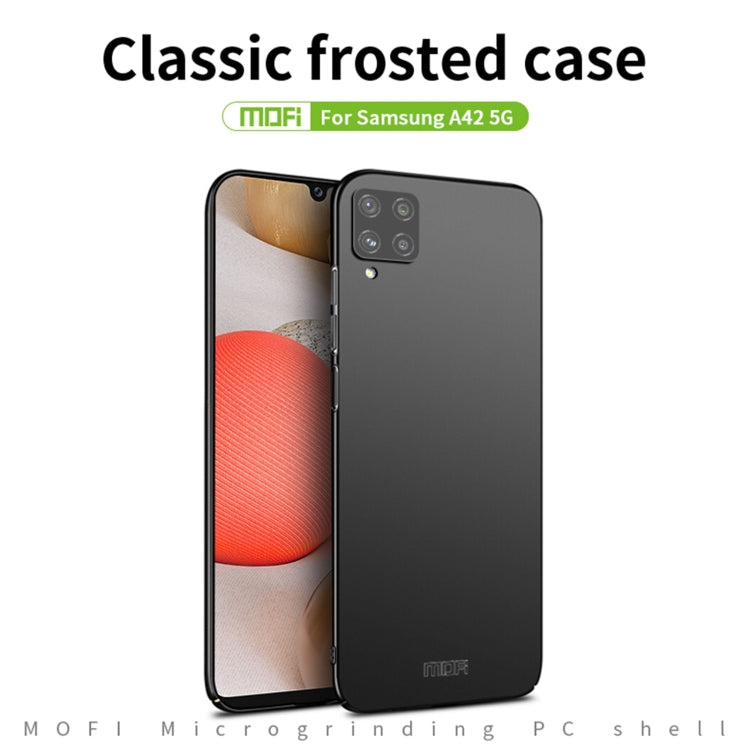 For Samsung Galaxy A42 5G / M42 5G MOFI Frosted PC Ultra-thin Hard Phone Case(Black) - Galaxy Phone Cases by MOFI | Online Shopping UK | buy2fix
