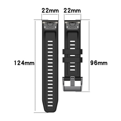 For Garmin Fenix 7 22mm Silicone Solid Color Watch Band(Red) - Watch Bands by buy2fix | Online Shopping UK | buy2fix