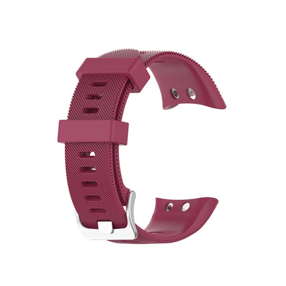 For Garmin Forerunner 45 / Forerunner 45S Universal Twill Solid Color Silicone Watch Band(Claret) - Watch Bands by buy2fix | Online Shopping UK | buy2fix