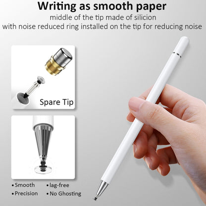AT-28 Macarone Color Passive Capacitive Pen Mobile Phone Touch Screen Stylus with 1 Pen Head(Black) - Stylus Pen by buy2fix | Online Shopping UK | buy2fix