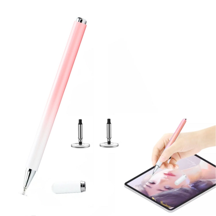 AT-28 Macarone Color Passive Capacitive Pen Mobile Phone Touch Screen Stylus with 2 Pen Head(Pink) - Stylus Pen by buy2fix | Online Shopping UK | buy2fix