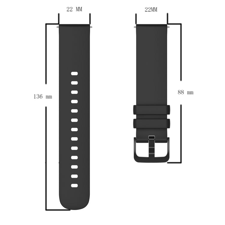 For Amazfit GTR 2 22mm Solid Color Soft Silicone Watch Band(Yellow) - Watch Bands by buy2fix | Online Shopping UK | buy2fix