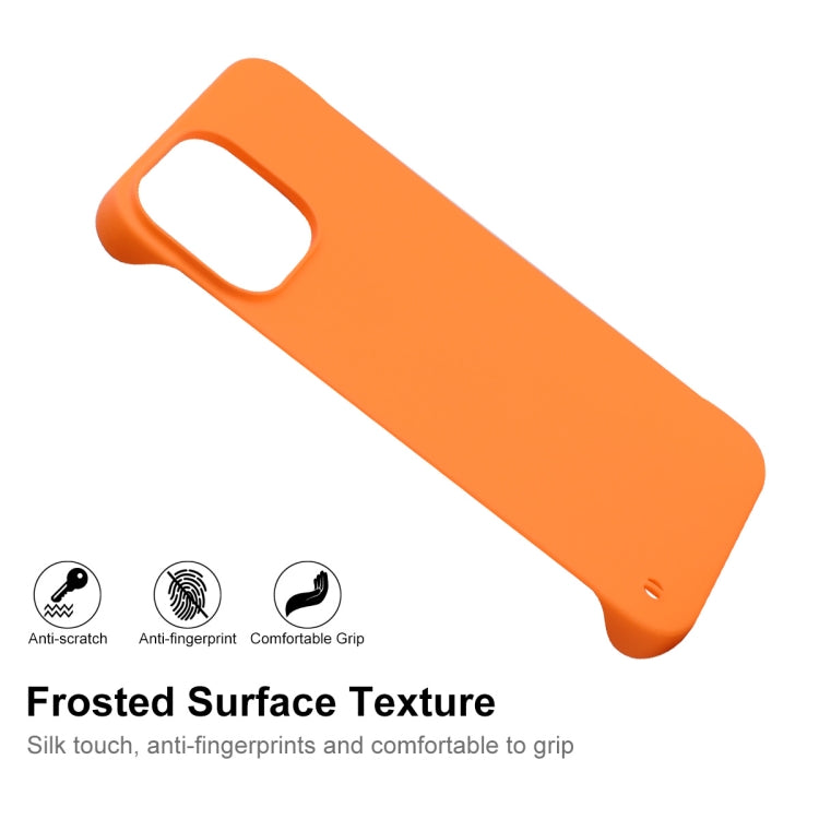 For iPhone 14 Pro Max ENKAY Matte Frameless PC Phone Case(Orange) - iPhone 14 Pro Max Cases by ENKAY | Online Shopping UK | buy2fix