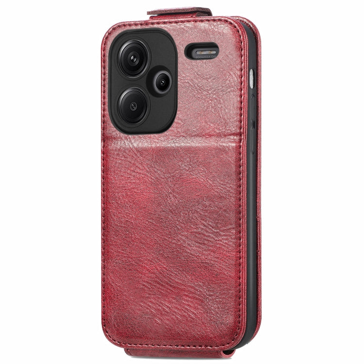 For Xiaomi Redmi Note 13 Pro+ Zipper Wallet Vertical Flip Leather Phone Case(Red) - Note 13 Pro+ Cases by buy2fix | Online Shopping UK | buy2fix