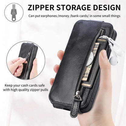 For Xiaomi 14 Pro Zipper Wallet Vertical Flip Leather Phone Case(Black) - 14 Pro Cases by buy2fix | Online Shopping UK | buy2fix