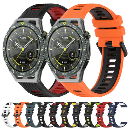 For Honor Watch Dream 22mm Sports Two-Color Silicone Watch Band(Black+Yellow) - Watch Bands by buy2fix | Online Shopping UK | buy2fix