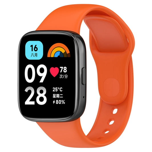 For Redmi Watch 3 Lite Sports Solid Color Silicone Replacement Watch Band(Orange) - Watch Bands by buy2fix | Online Shopping UK | buy2fix