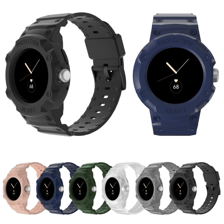 For Google Pixel Watch JUNSUNMAY Integrated TPU Adjustable Elastic Watch Band(Grey) - Watch Bands by JUNSUNMAY | Online Shopping UK | buy2fix