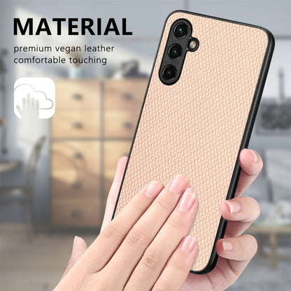 For Samsung Galaxy S25+ 5G Carbon Fiber Texture Leather Back Cover Phone Case(Brown) - Galaxy Phone Cases by buy2fix | Online Shopping UK | buy2fix