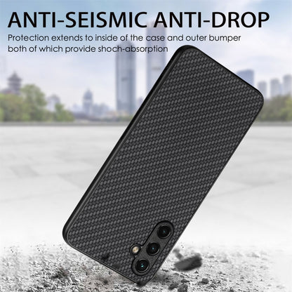 For Samsung Galaxy S25 5G Carbon Fiber Texture Leather Back Cover Phone Case(Green) - Galaxy Phone Cases by buy2fix | Online Shopping UK | buy2fix