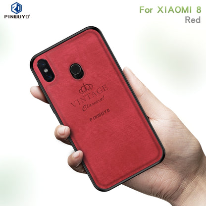 PINWUYO Shockproof Waterproof Full Coverage PC + TPU + Skin Protective Case for Xiaomi Mi 8(Red) - Xiaomi Cases by PINWUYO | Online Shopping UK | buy2fix