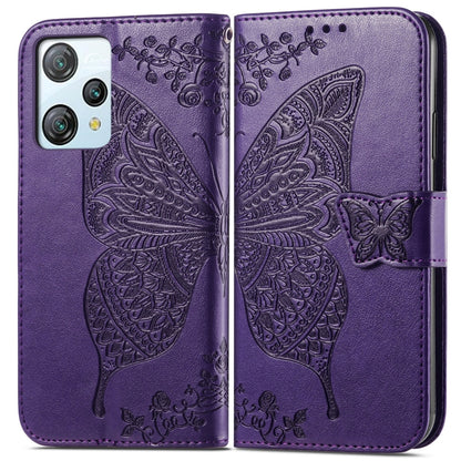 For Blackview A53 Butterfly Love Flower Embossed Leather Phone Case(Purple) - More Brand by buy2fix | Online Shopping UK | buy2fix