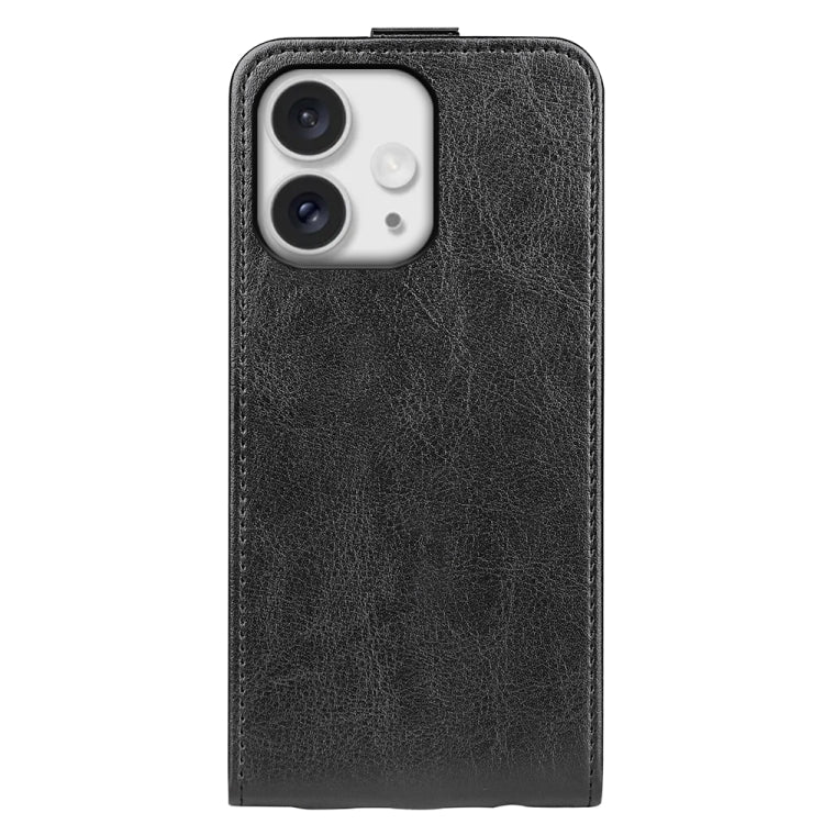 For iPhone 16 Pro Max R64 Texture Single Vertical Flip Leather Phone Case(Black) - iPhone 16 Pro Max Cases by buy2fix | Online Shopping UK | buy2fix