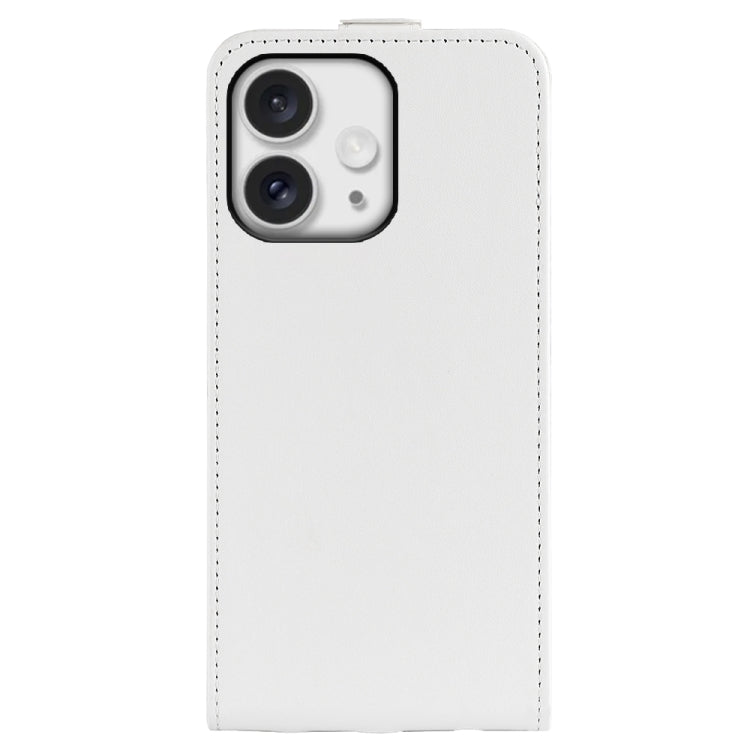 For iPhone 16 Pro Max R64 Texture Single Vertical Flip Leather Phone Case(White) - iPhone 16 Pro Max Cases by buy2fix | Online Shopping UK | buy2fix