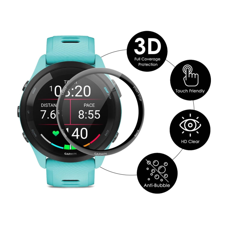 For Garmin Forerunner 265 ENKAY 3D Full Coverage Soft PC Edge + PMMA HD Screen Protector Film - Screen Protector by ENKAY | Online Shopping UK | buy2fix