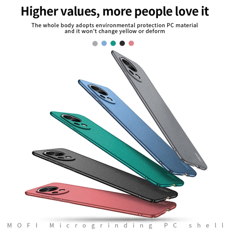 For Huawei nova 12 Pro / 12 Ultra MOFI Fandun Series Frosted PC Ultra-thin All-inclusive Phone Case(Blue) - Huawei Cases by MOFI | Online Shopping UK | buy2fix