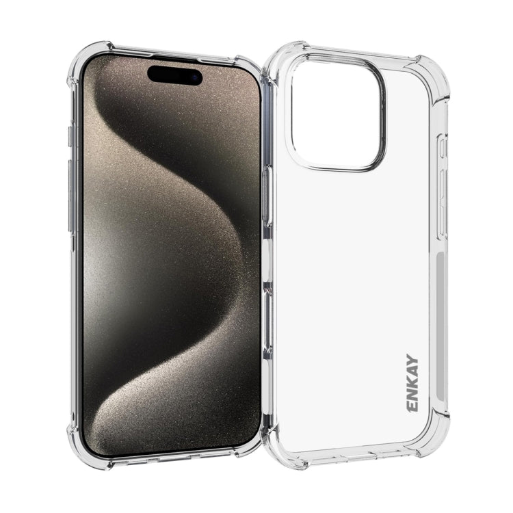 For iPhone 16 Pro Max ENKAY Hat-Prince Transparent TPU Shockproof Phone Case - iPhone 16 Pro Max Cases by ENKAY | Online Shopping UK | buy2fix