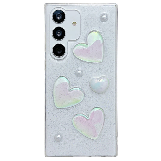 For Samsung Galaxy S24 5G  Love Epoxy TPU Protective Case(Transparent) - Galaxy S24 5G Cases by buy2fix | Online Shopping UK | buy2fix