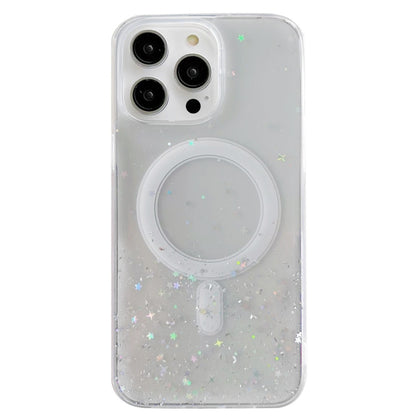 For iPhone 13 Pro Max MagSafe Glitter Hybrid Clear TPU Phone Case(White) - iPhone 13 Pro Max Cases by buy2fix | Online Shopping UK | buy2fix