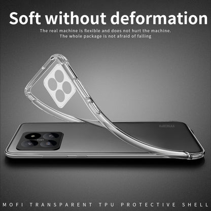 For Xiaomi 14 MOFI Ming Series Ultra-thin TPU Phone Case(Transparent) - 14 Cases by MOFI | Online Shopping UK | buy2fix