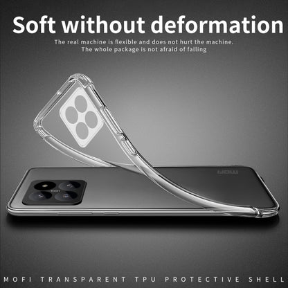 For Xiaomi 14 Pro MOFI Ming Series Ultra-thin TPU Phone Case(Transparent) - 14 Pro Cases by MOFI | Online Shopping UK | buy2fix