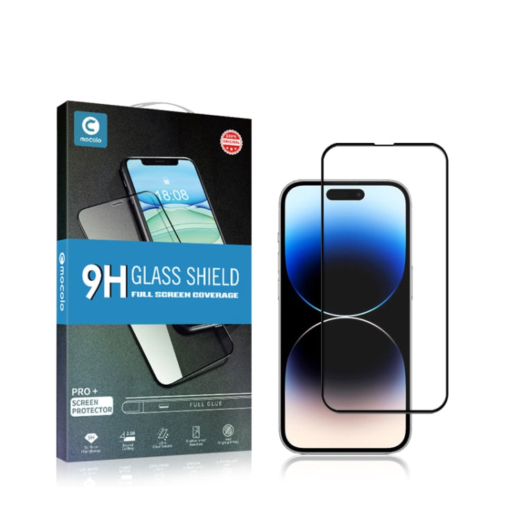 For iPhone 15 Pro Max 2.5D Full Glue Full Cover Tempered Glass Screen Protector - iPhone 15 Pro Max Tempered Glass by mocolo | Online Shopping UK | buy2fix