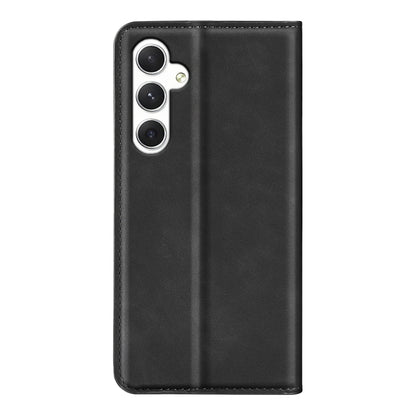 For Samsung Galaxy S24 5G Retro-skin Magnetic Suction Leather Phone Case(Black) - Galaxy S24 5G Cases by buy2fix | Online Shopping UK | buy2fix