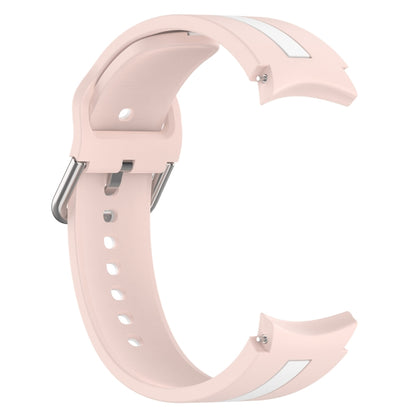 For Samsung Galaxy Watch 6 44mm Two-Color Silicone Watch Band(Pink+White) - Watch Bands by buy2fix | Online Shopping UK | buy2fix