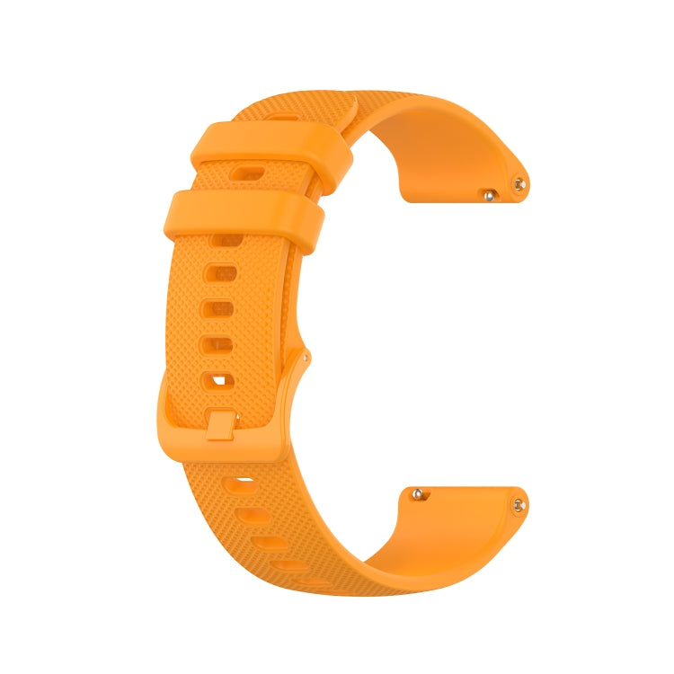 For Samsung Galaxy Watch 6 40mm 20mm Checkered Silicone Watch Band(Yellow) - Watch Bands by buy2fix | Online Shopping UK | buy2fix