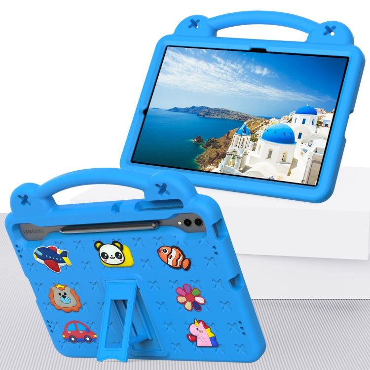 For Samsung Galaxy Tab S9+ 12.4 X810 Handle Kickstand Children EVA Shockproof Tablet Case(Sky Blue) - Galaxy Tab S9+ Cases by buy2fix | Online Shopping UK | buy2fix