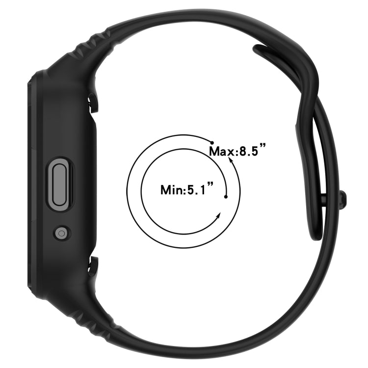 For Redmi Watch 3 Lite Integrated Fully Enclosed Silicone Watch Band(Black) - Watch Bands by buy2fix | Online Shopping UK | buy2fix