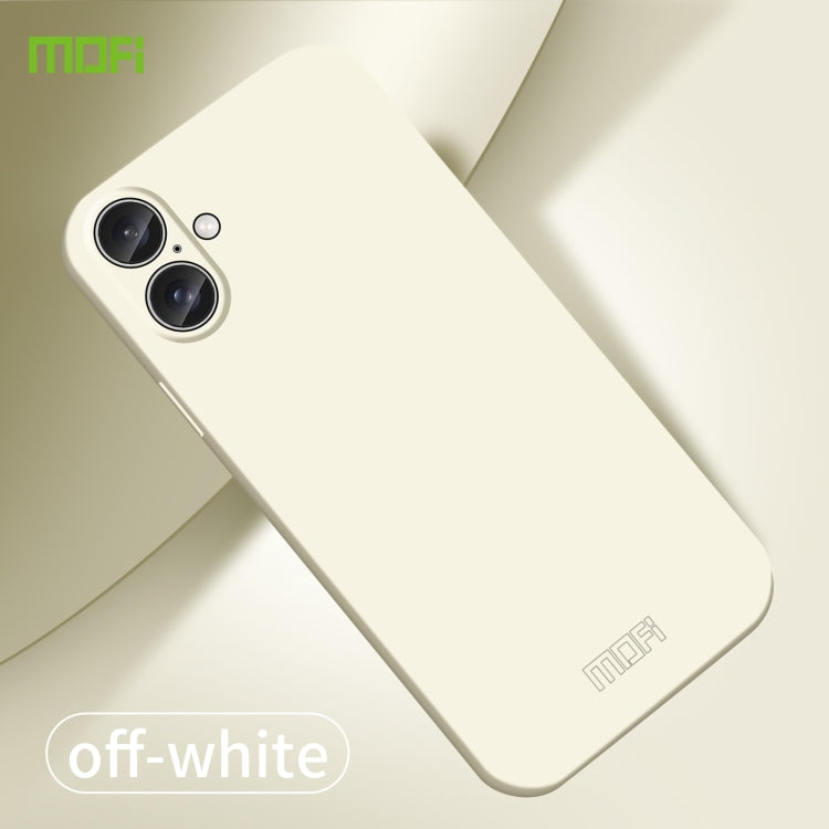 For iPhone 16 Plus MOFI Qin Series Skin Feel All-inclusive PC Phone Case(Beige) - iPhone 16 Plus Cases by MOFI | Online Shopping UK | buy2fix