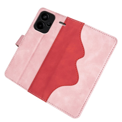 For Xiaomi Redmi Note 13 Pro+ Stitching Horizontal Flip Leather Phone Case(Red) - Note 13 Pro+ Cases by buy2fix | Online Shopping UK | buy2fix