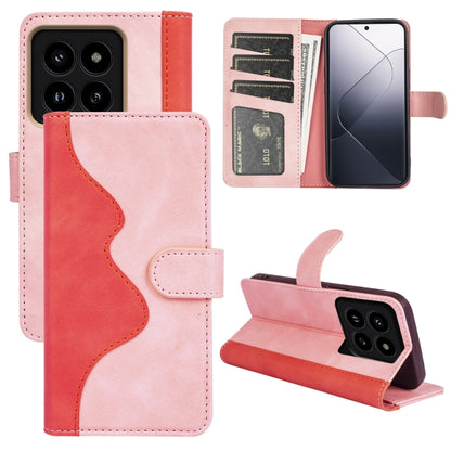 For Xiaomi 14 Pro Stitching Horizontal Flip Leather Phone Case(Red) - 14 Pro Cases by buy2fix | Online Shopping UK | buy2fix