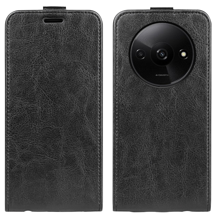 For Xiaomi Redmi A3 R64 Texture Single Vertical Flip Leather Phone Case(Black) - Xiaomi Cases by buy2fix | Online Shopping UK | buy2fix