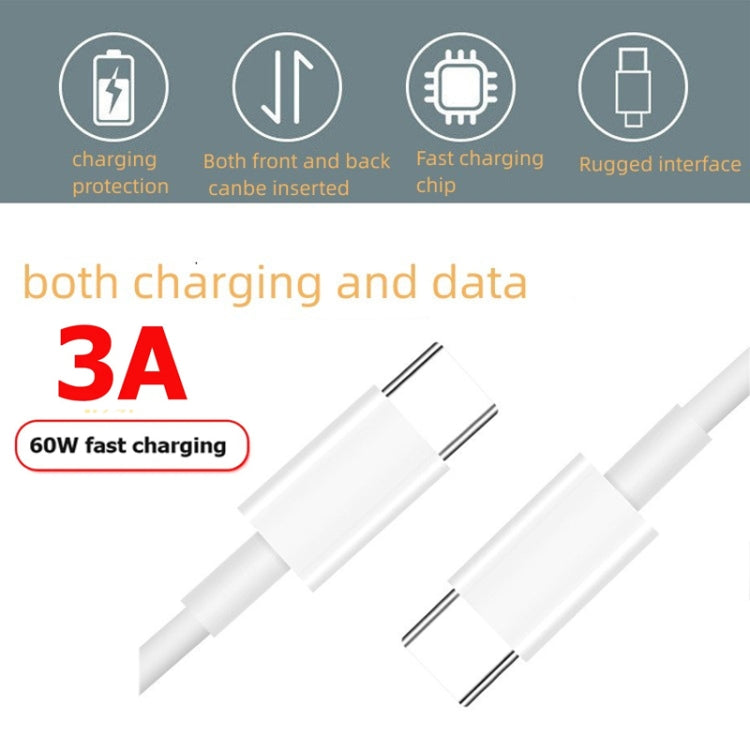 XJ-97 60W 3A USB-C / Type-C to Type-C Fast Charging Data Cable, Cable Length:0.3m - USB-C & Type-C Cable by buy2fix | Online Shopping UK | buy2fix