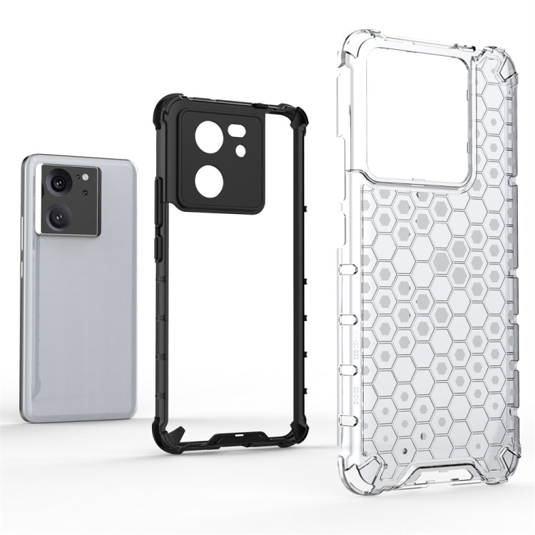 For Xiaomi 13T Pro Shockproof Honeycomb Phone Case(Black) - Xiaomi Cases by buy2fix | Online Shopping UK | buy2fix