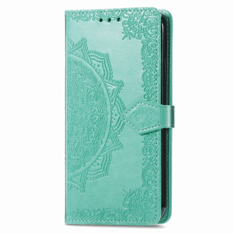 For Xiaomi Redmi K70 Mandala Flower Embossed Leather Phone Case(Green) - K70 Cases by buy2fix | Online Shopping UK | buy2fix