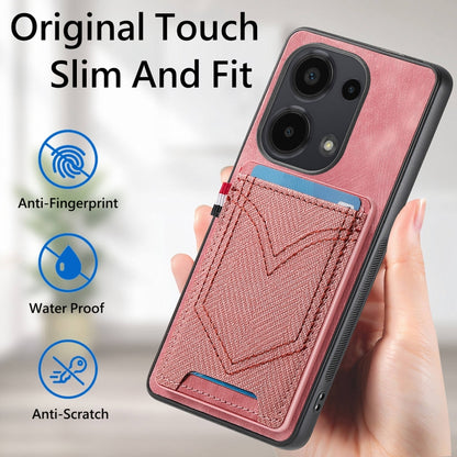 For Xiaomi Redmi Note 13 Pro 4G Denim Texture Leather Skin Phone Case with Card Slot(Blue) - Note 13 Pro Cases by buy2fix | Online Shopping UK | buy2fix