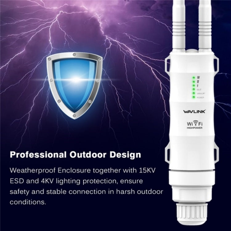 WAVLINK WN570HN2 With PoE Powered WAN/ AP / Repeater Mode 300Mbps Outdoor Router, Plug:EU Plug - Wireless Routers by WAVLINK | Online Shopping UK | buy2fix